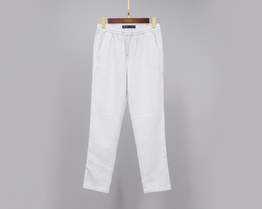 Zara Linen Stripe Pant