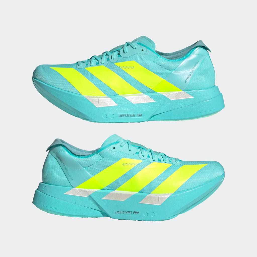 ADIZERO ADIOS PRO 4 SHOES FLASH AQUA / LUCID LEMON / MINT TON
